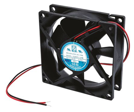 RS Pro - OD8025-12HB - RS Pro OD8025 ϵ 2.9W 12 V ֱ  OD8025-12HB, 68m3/h, 3100rpm, 80 x 80 x 25mm		