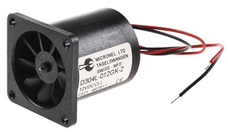 Micronel - D304L-012GK-2 - Micronel D300L ϵ 0.58W 12 V ֱ  D304L-012GK-2, 8.76m3/h, 13750rpm, 34 x 34 x 36mm		