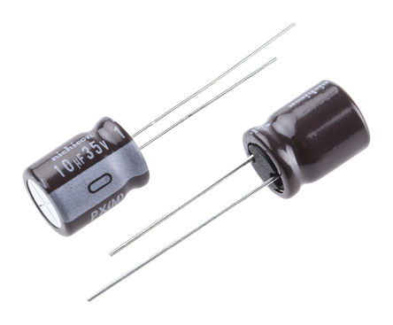 Nichicon - UPX1V100MPD - Nichicon PX ϵ 35 V 10F ͨ  UPX1V100MPD, 20%ݲ, +105C, 5101-4װ		
