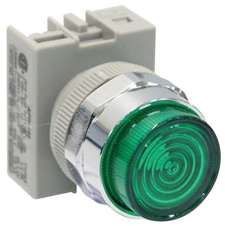 Idec - APW199D-G-24V - Idec APW199D-G-24V 29 mm Ƕʽ ɫ LED ָʾ, ݶӶ, 22mmװ׳ߴ, 24 V /ֱ		