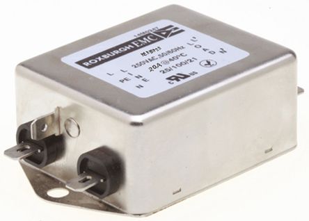 Roxburgh EMC - RES60F20 - Roxburgh EMC RES60 ϵ 20A 250 V , DC to 400Hz ̰װ RFI ˲ RES60F20, Fast-OnӶ		