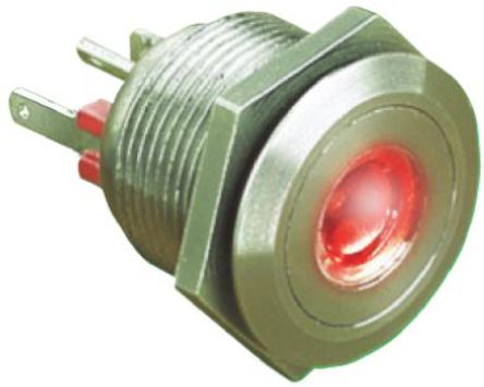 Bulgin - MPI001/RP/RD/12 - Bulgin MPI001/RP/RD/12 IP66 ˲ SP -  ɫLED 尲װ ť, 50 mA @ 24 V ֱ		